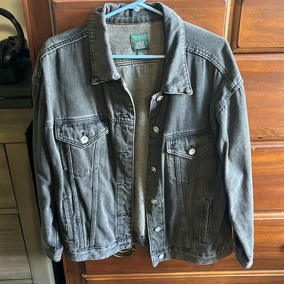 Black Jean Jacket - Picture 1 of 4